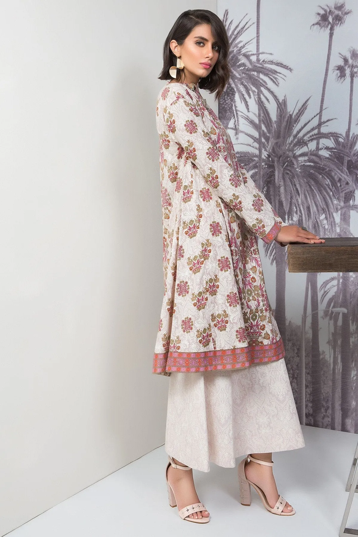 AlKaram Cambric Collection 2018 – 2 Piece Plain Shirt & Trouser – MS-32-18-Pink