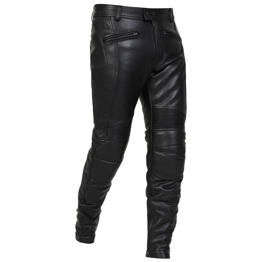 Aragon Leather Biker Trousers by Skintan Leather