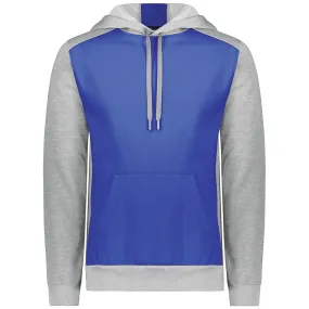 Augusta Sportswear Men's Royal/Grey Heather Three-Season Fleece Pullover Hoodie