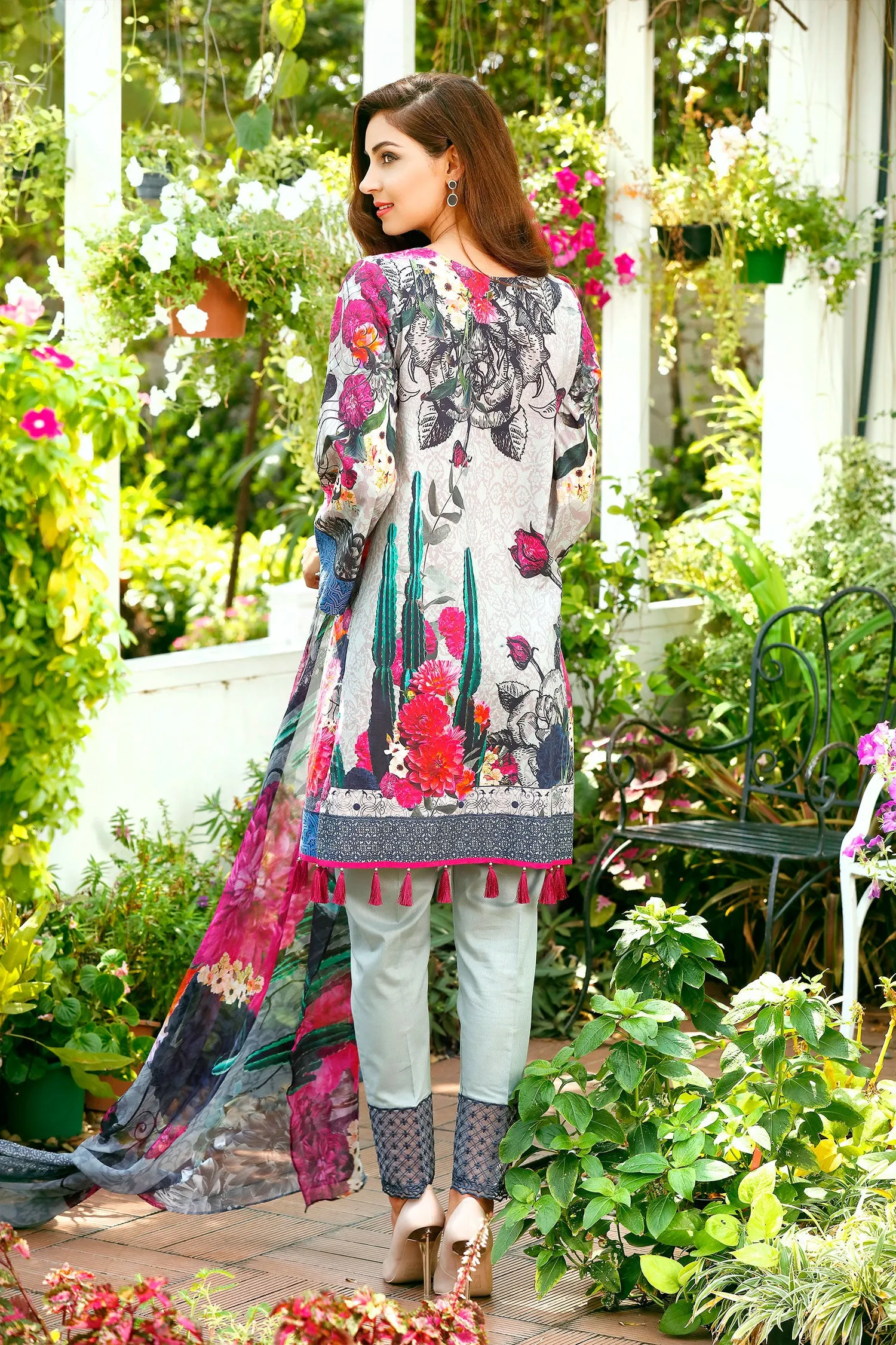 Baroque Embroidered Chantelle Lawn Collection Vol-1 – Fuchsia Allure