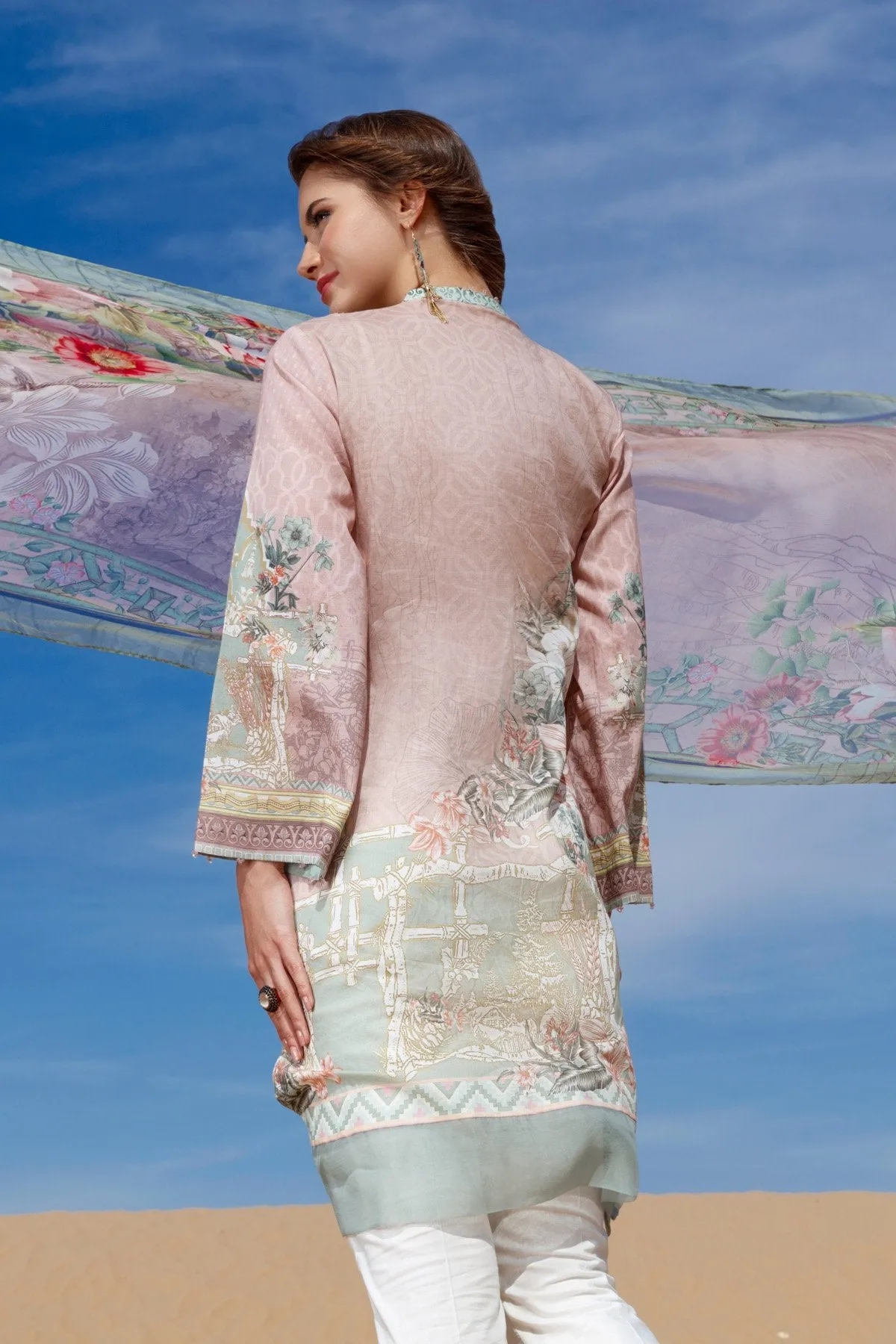 Baroque Fuchsia Lawn Collection Vol II 2018 – Felora