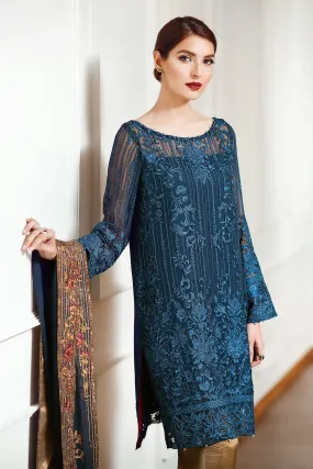 Baroque Luxury Chiffon Festive Edition – Metallic Seaweed