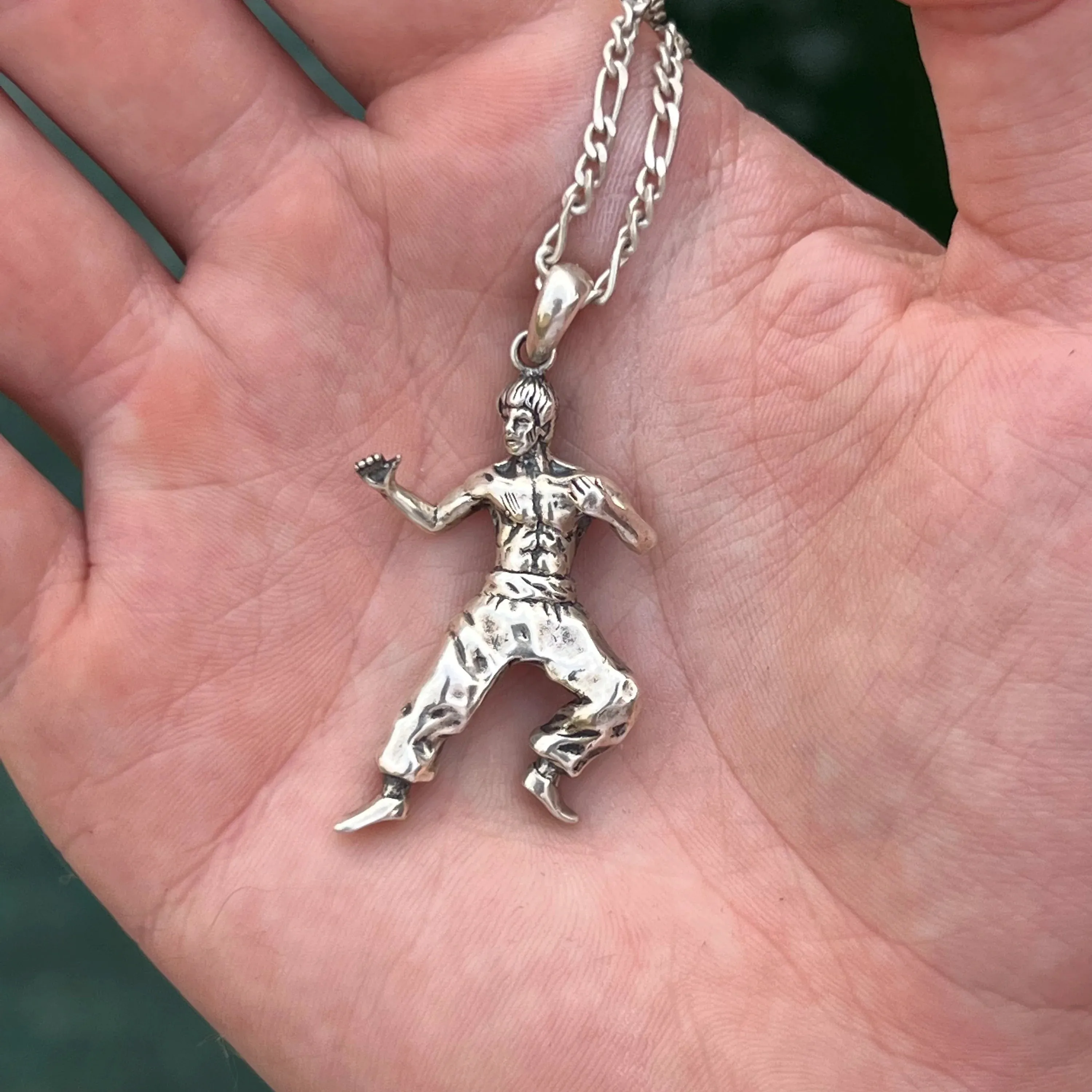 Bruce Lee pendant in silver