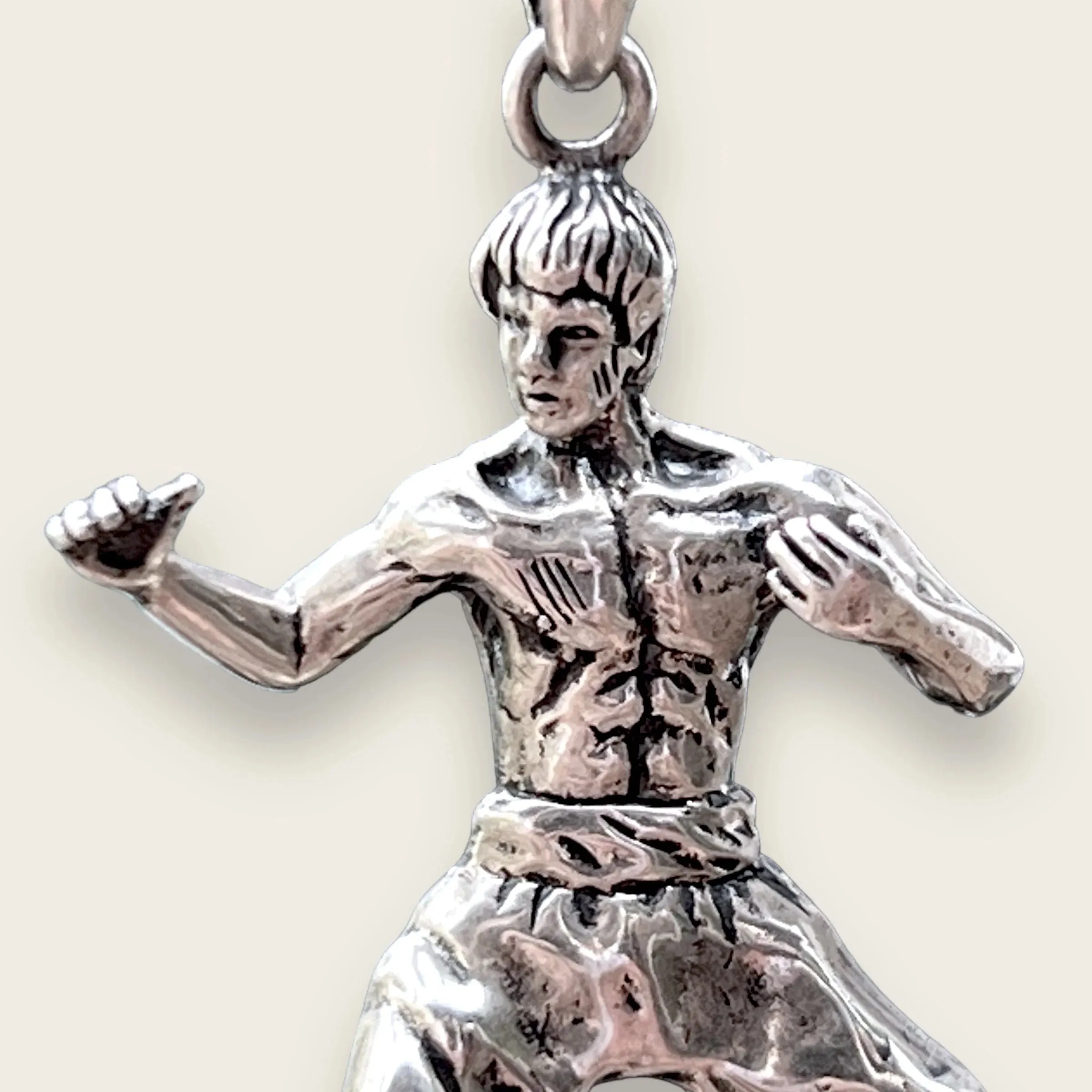 Bruce Lee pendant in silver