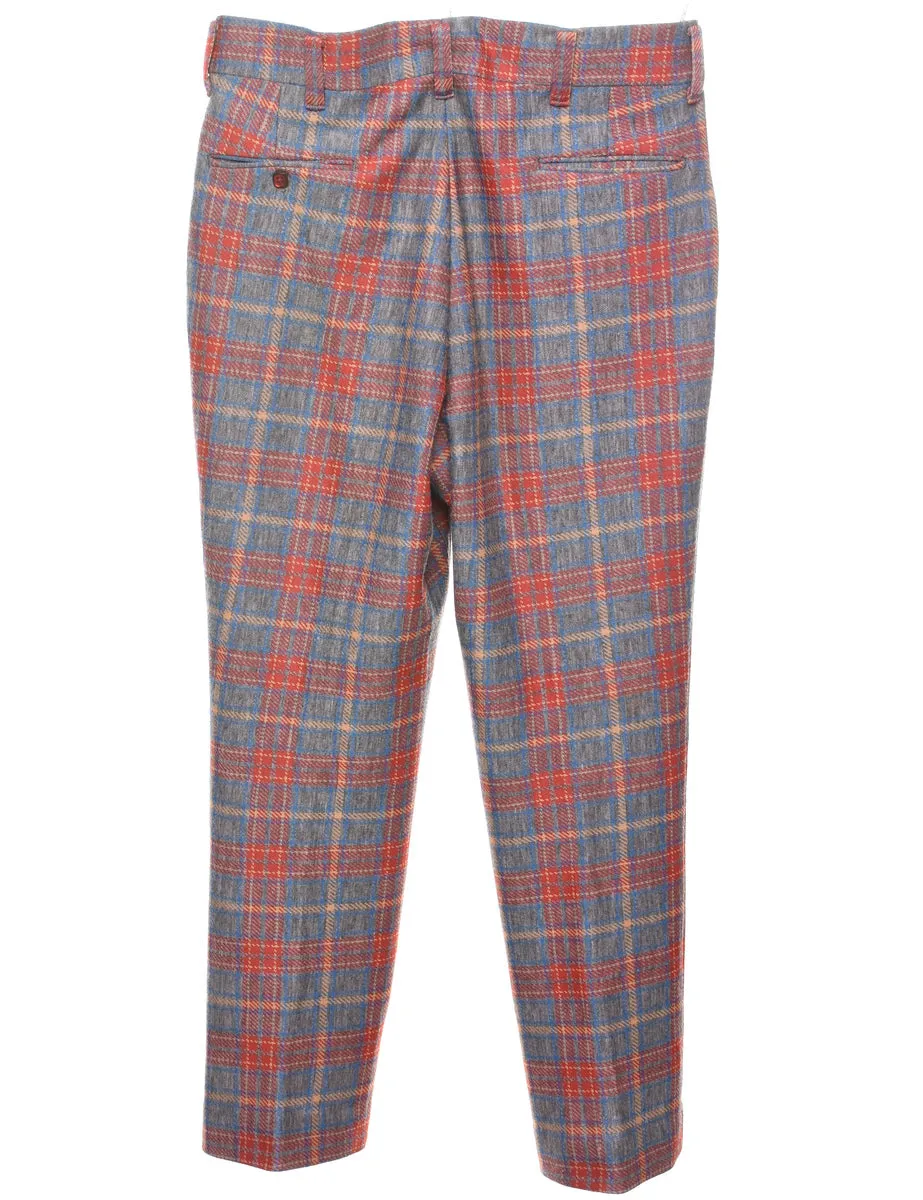 Checked Pattern Trousers - W35 L26