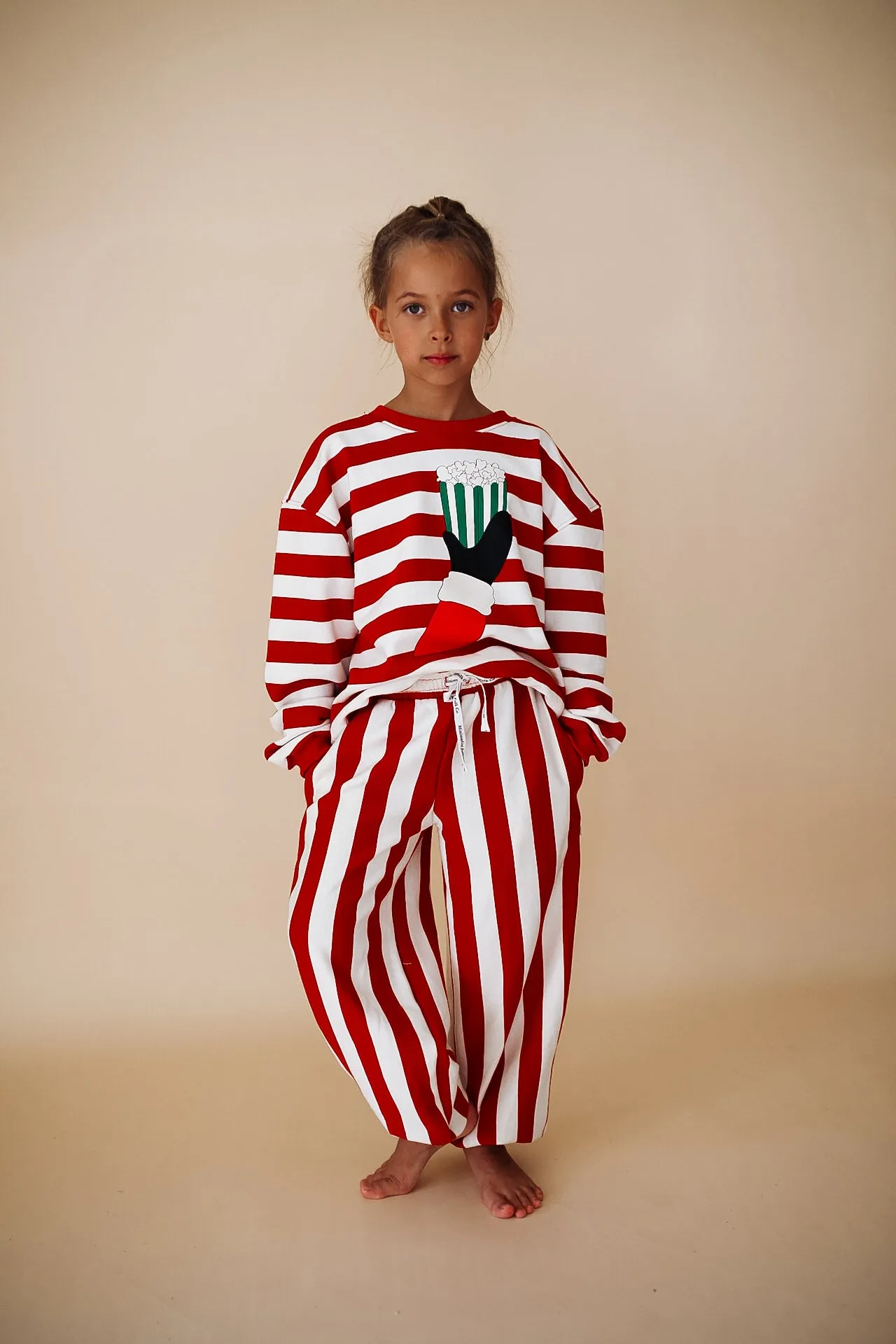 CHRISTMAS MOVIE NIGHT | printed front & back | oversized drop shoulder pullover | KIDS