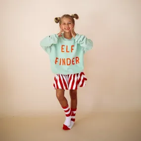 ELF FINDER | GREEN | oversized drop shoulder pullover | KIDS