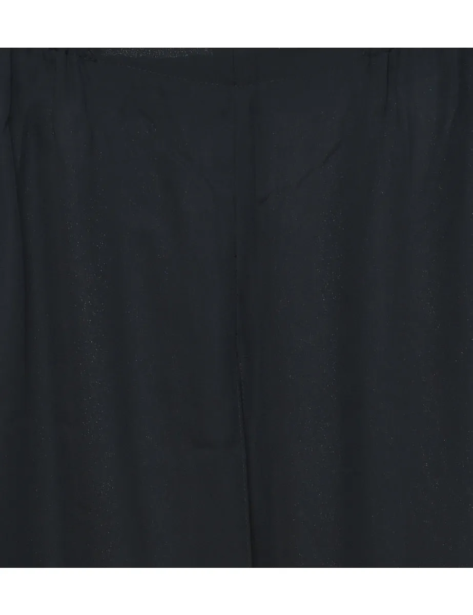 Flared Leg Black Casual Trousers - W30 L26