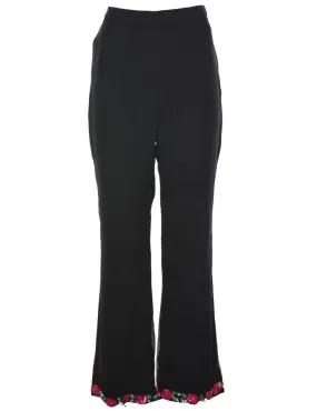 Flared Leg Black Trousers - W27 L30