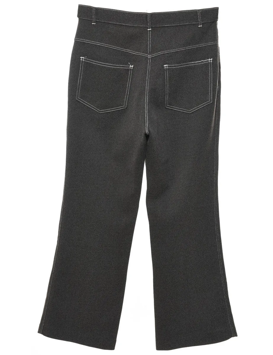 Flared Leg Grey Trousers - W32 L30