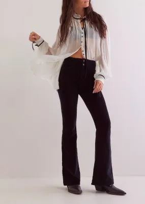 Free People Jayde Cord Flare Pants ★ Black