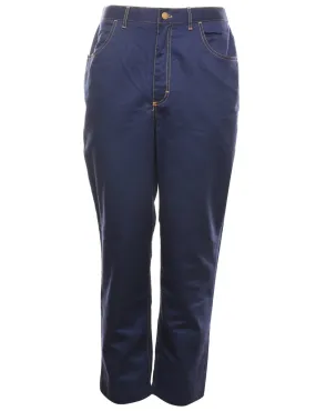 High Waist Dark Wash Denim Trousers - W29 L28