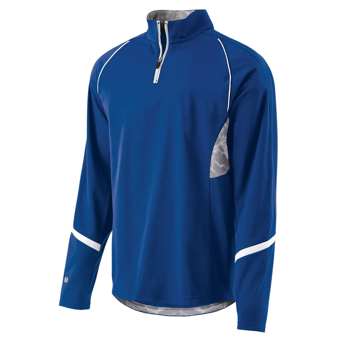 Holloway Men's Royal/White Quarter Zip Tenacity Pullover