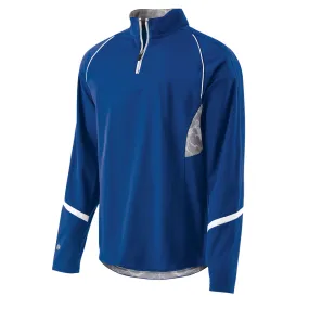 Holloway Men's Royal/White Quarter Zip Tenacity Pullover