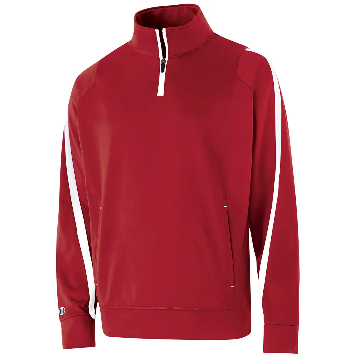 Holloway Men's Scarlet/White Quarter Zip Determination Pullover