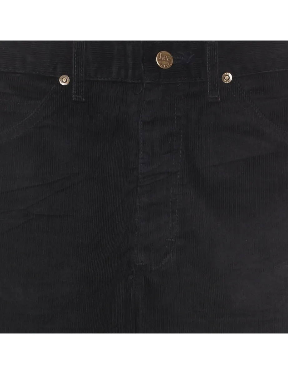 Lee Black Corduroy Fabric Trousers - W28 L32