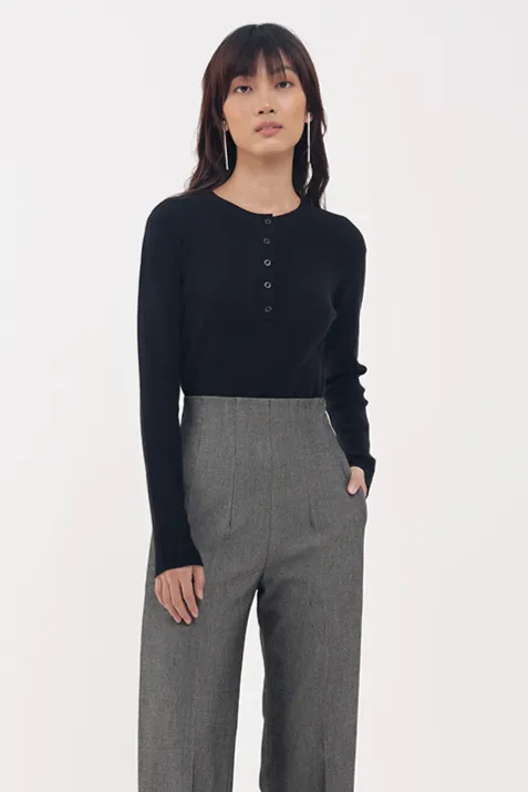 Levy Knit Top In Black (LAST PIECES)