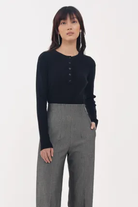 Levy Knit Top In Black (LAST PIECES)