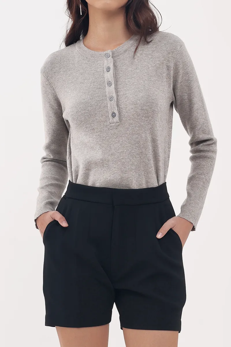 Levy Knit Top In Grey (LAST PIECES)