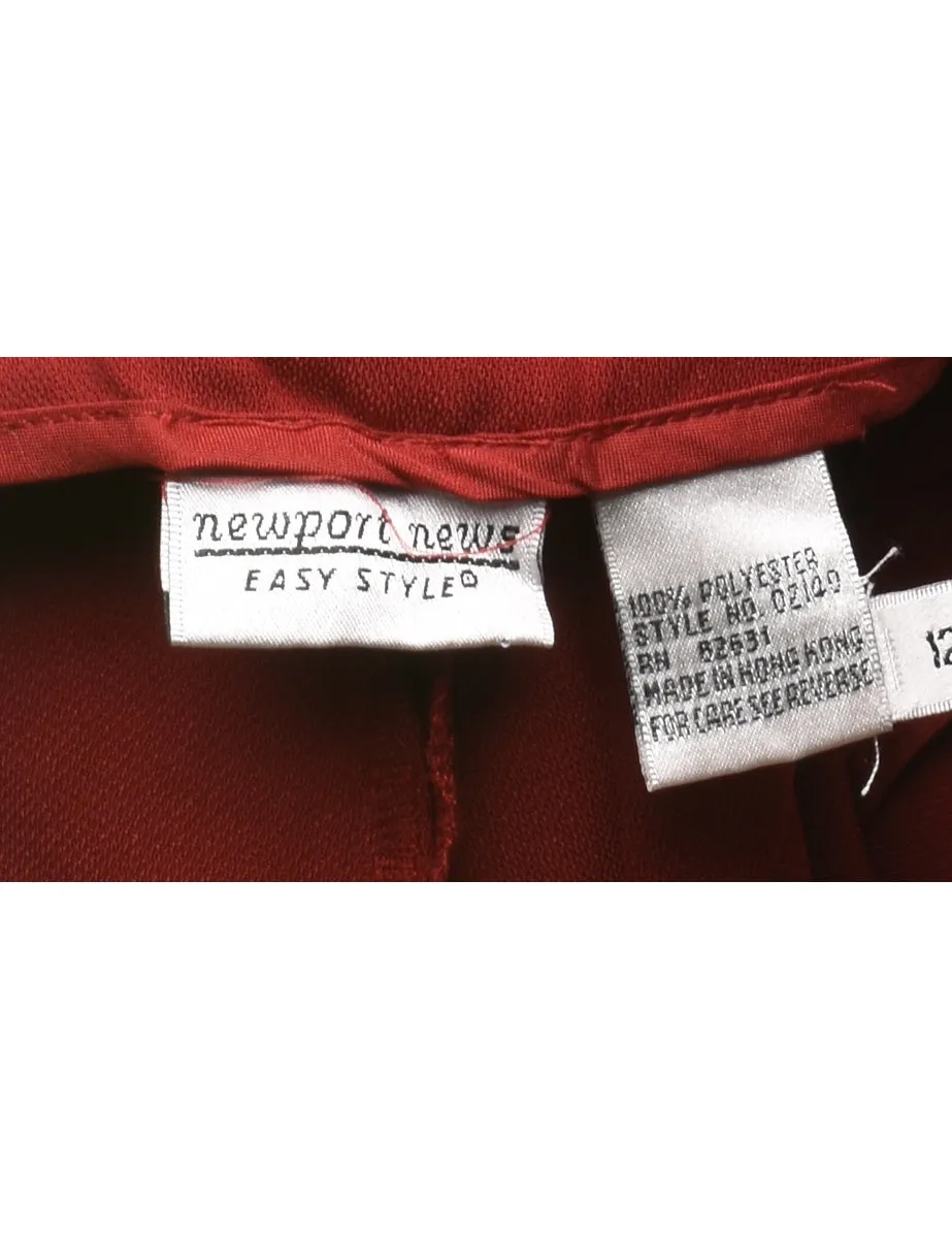 Maroon Trousers - W32 L32