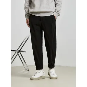 Mens Corduroy Pants Fall Casual Pants Men's Loose Straight Men's Ankle Length Pants