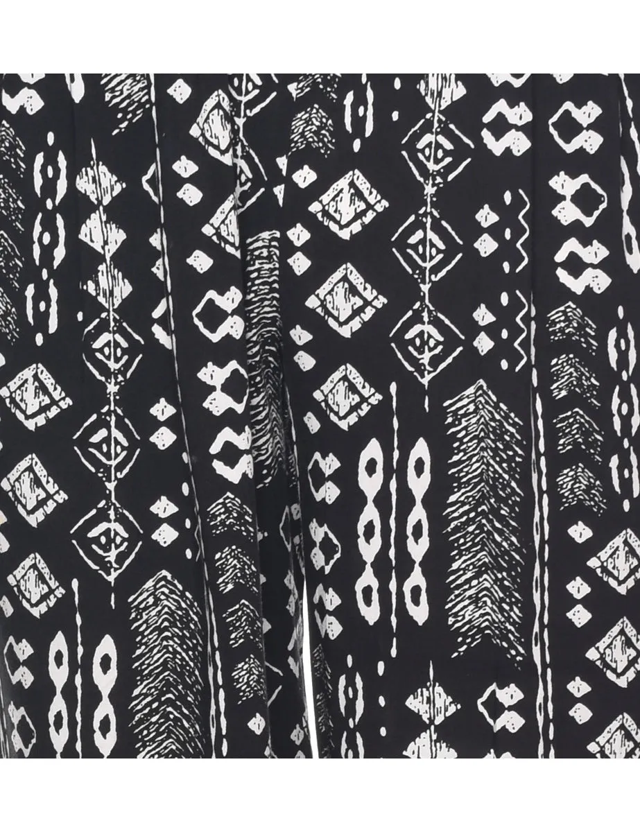 Monochrome Printed Trousers - W29 L33