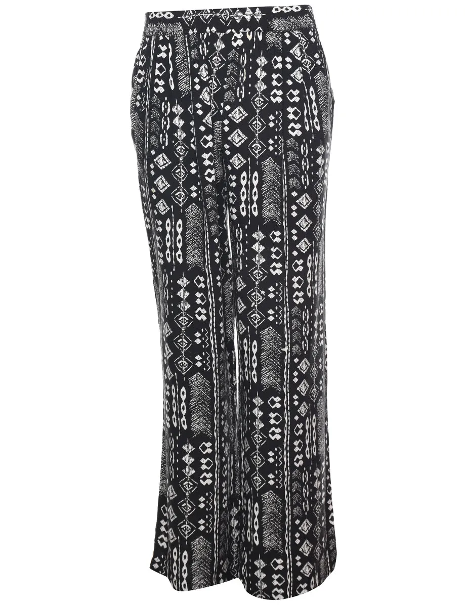 Monochrome Printed Trousers - W29 L33