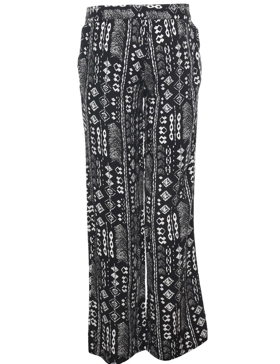 Monochrome Printed Trousers - W29 L33
