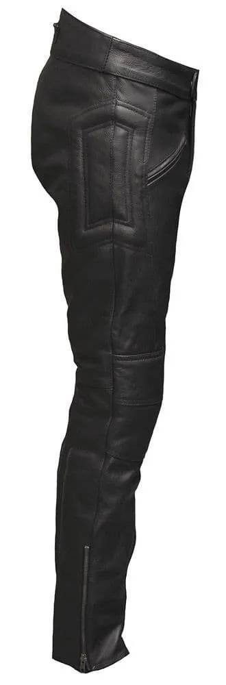 Monza Leather Motorbike Trousers - CE Armoured