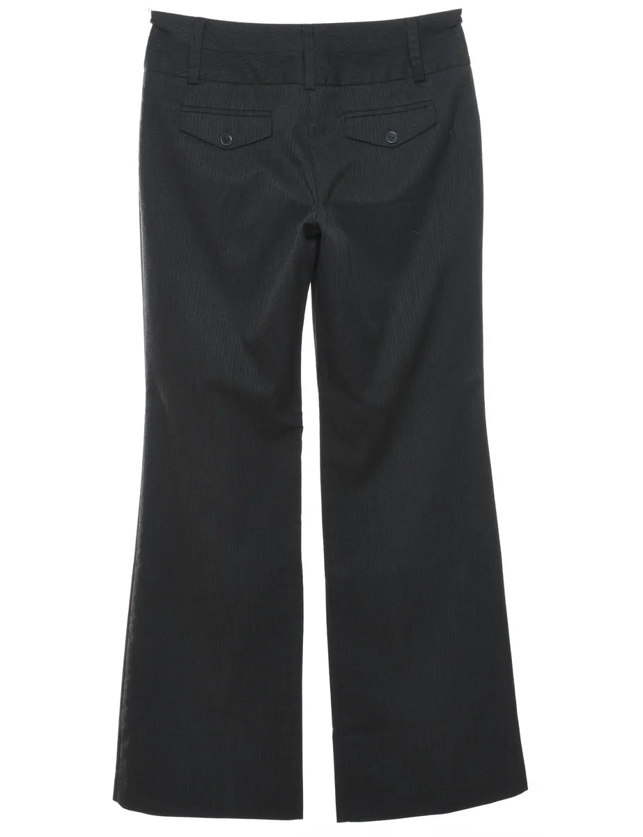 Pinstriped Dark Grey Trousers - W30 L32