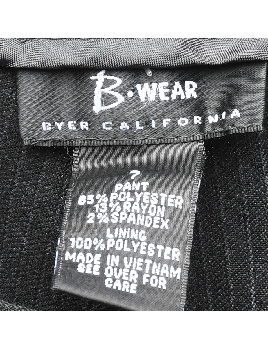 Pinstriped Dark Grey Trousers - W30 L32