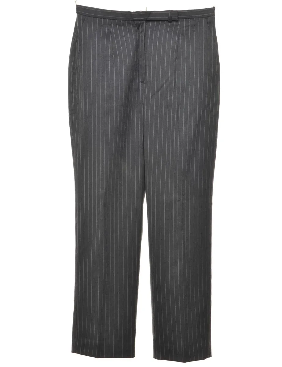 Pinstriped Grey Trousers - W30 L30