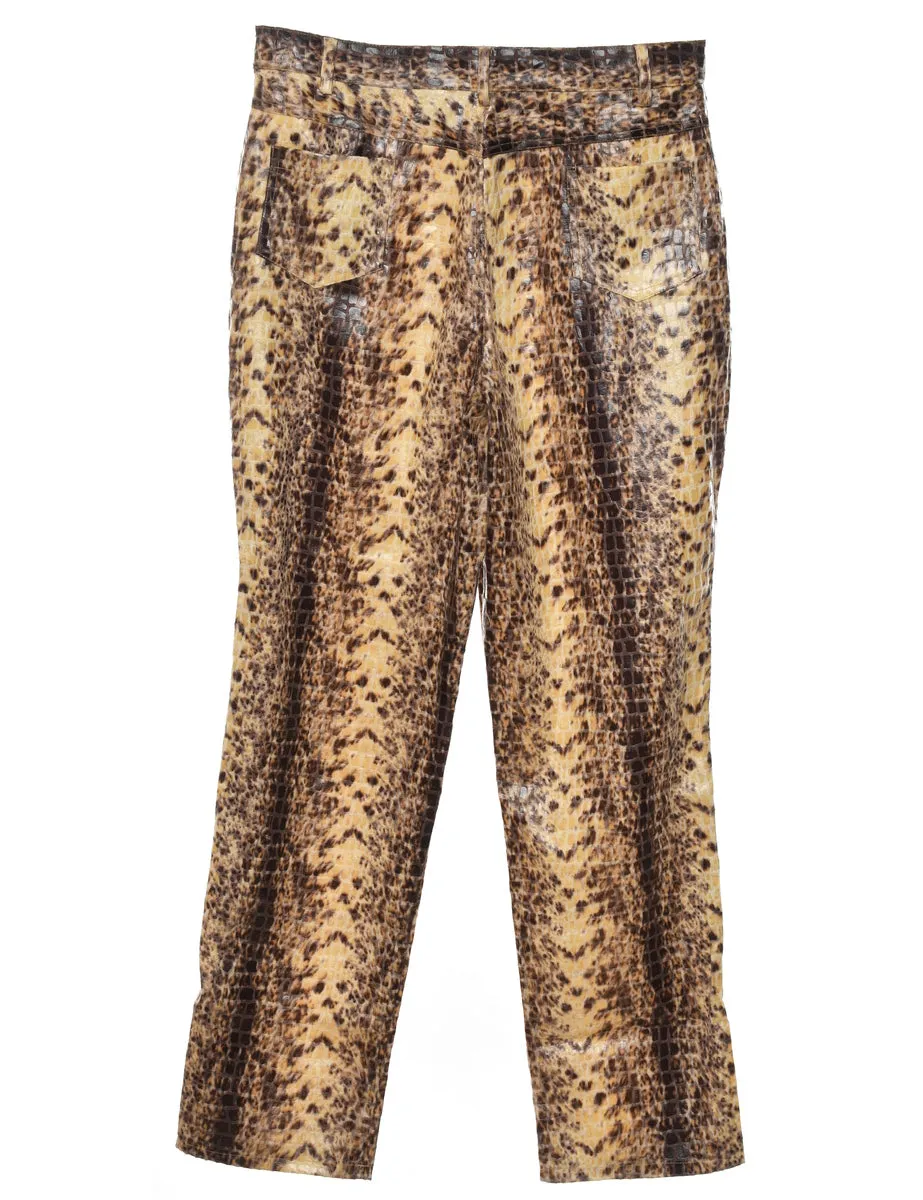 Snakeskin Pattern Trousers - W32 L30
