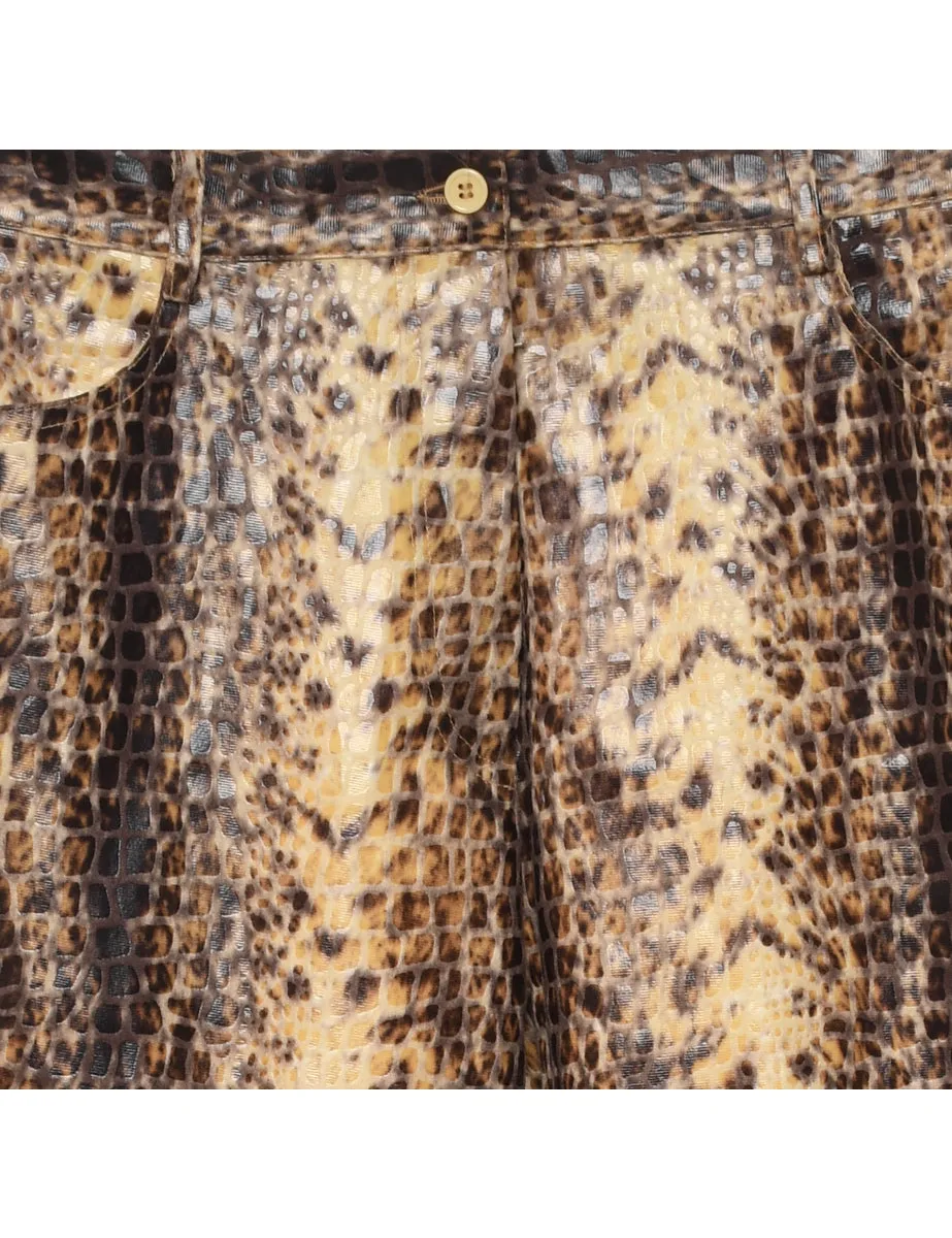 Snakeskin Pattern Trousers - W32 L30