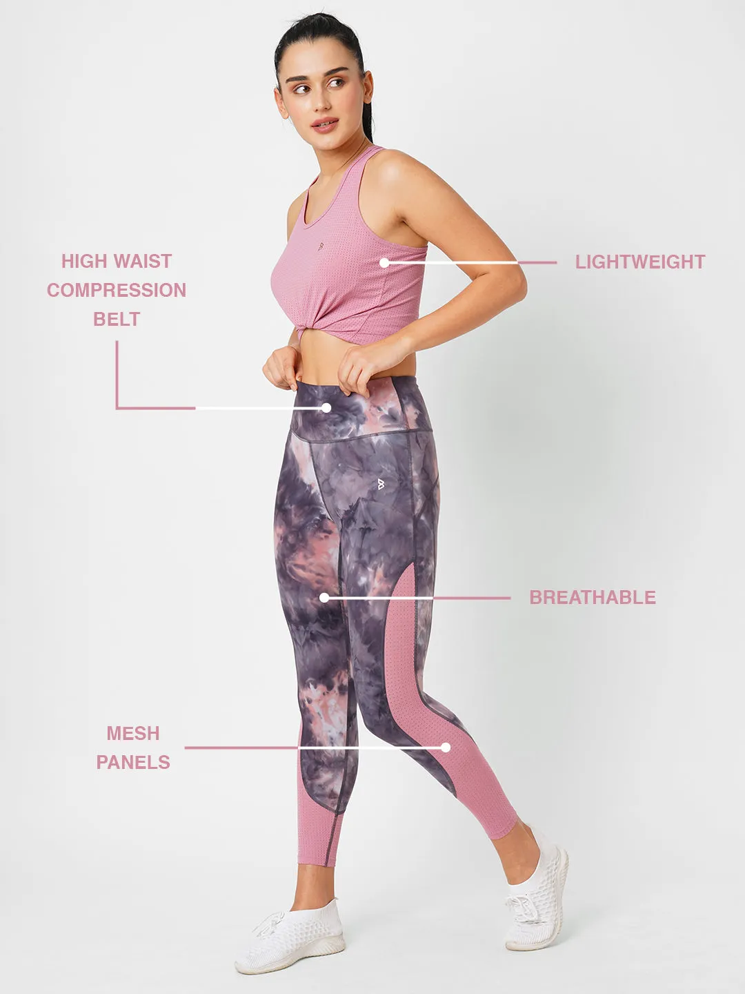 Sweet Pink Tie-dye Racerback Set