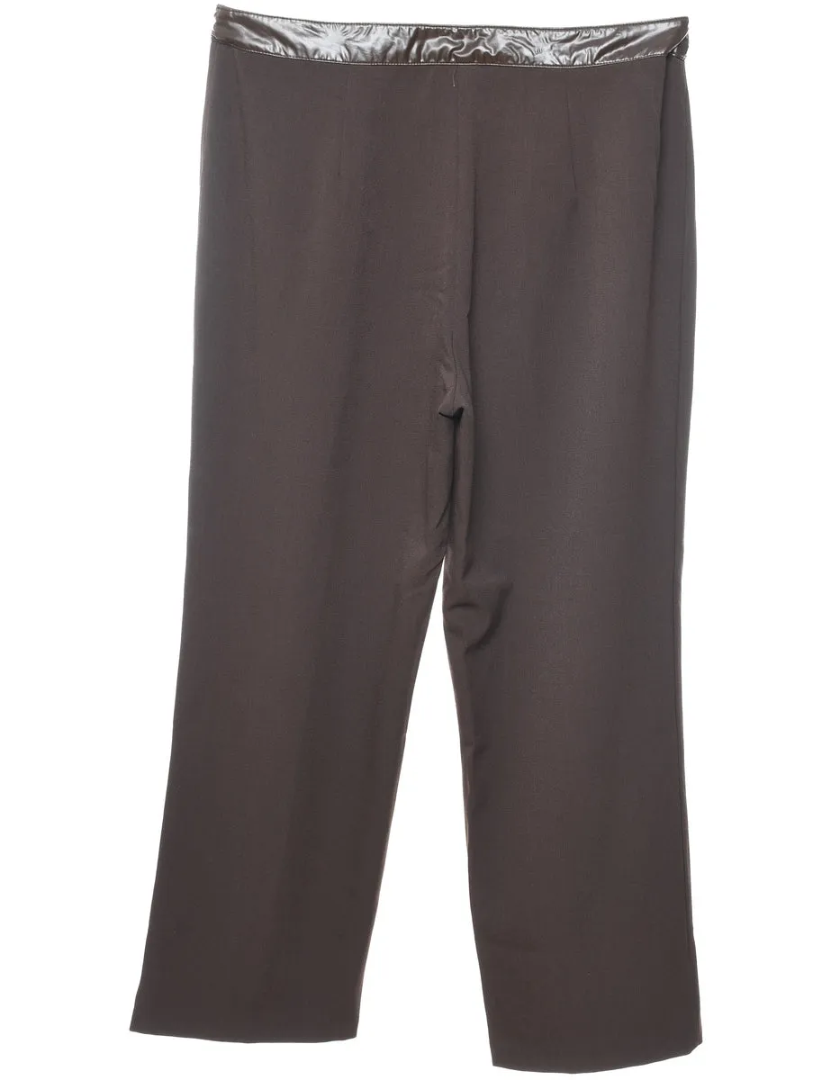 Tapered Dark Brown Trousers - W37 L29