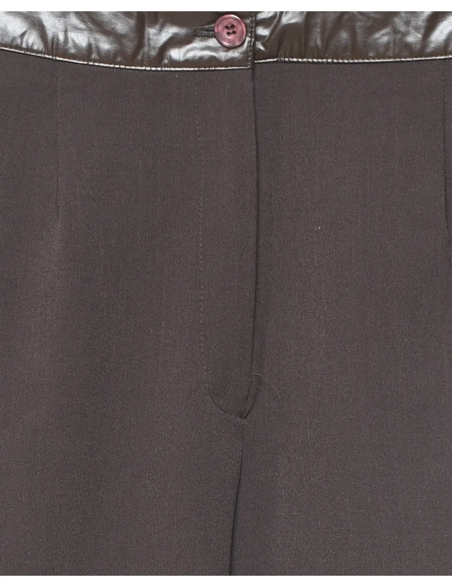 Tapered Dark Brown Trousers - W37 L29