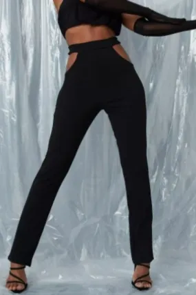 Two-Sided Cut Out Lycra Trouser