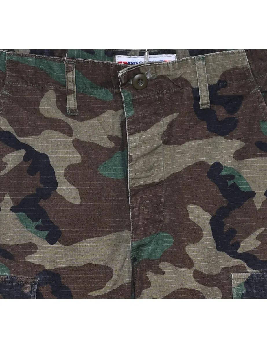 U.S Woodland Camouflage Design Cargo Trousers - W28 L32
