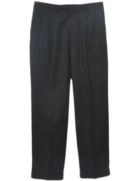 Wool Chaps Pinstriped Trousers - W34 L32