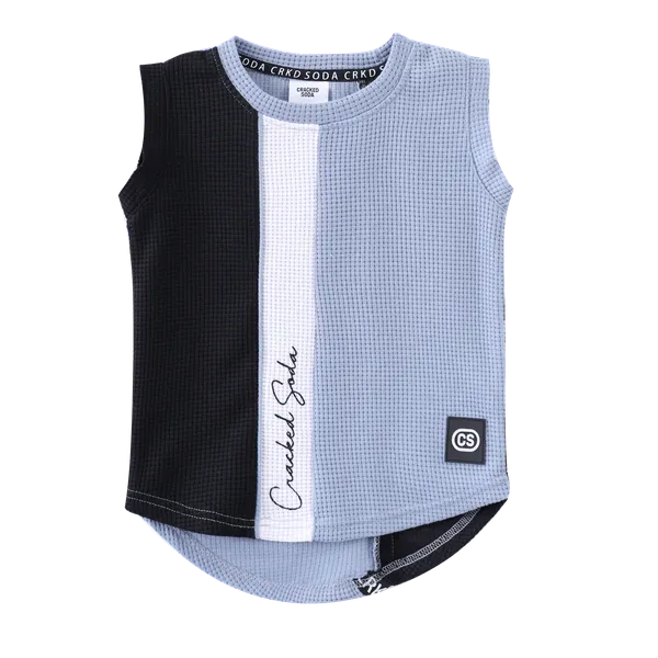 Xavier Detailed Tank - Dusty Blue